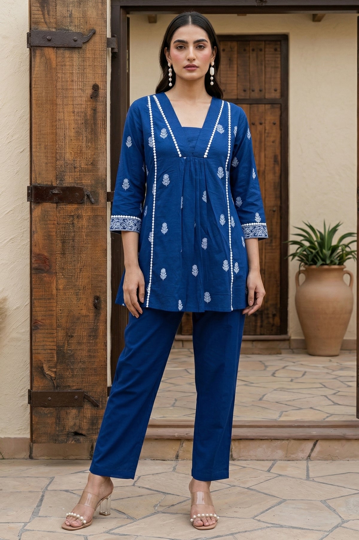 Pure Cotton Embroidered Co-Ord Set