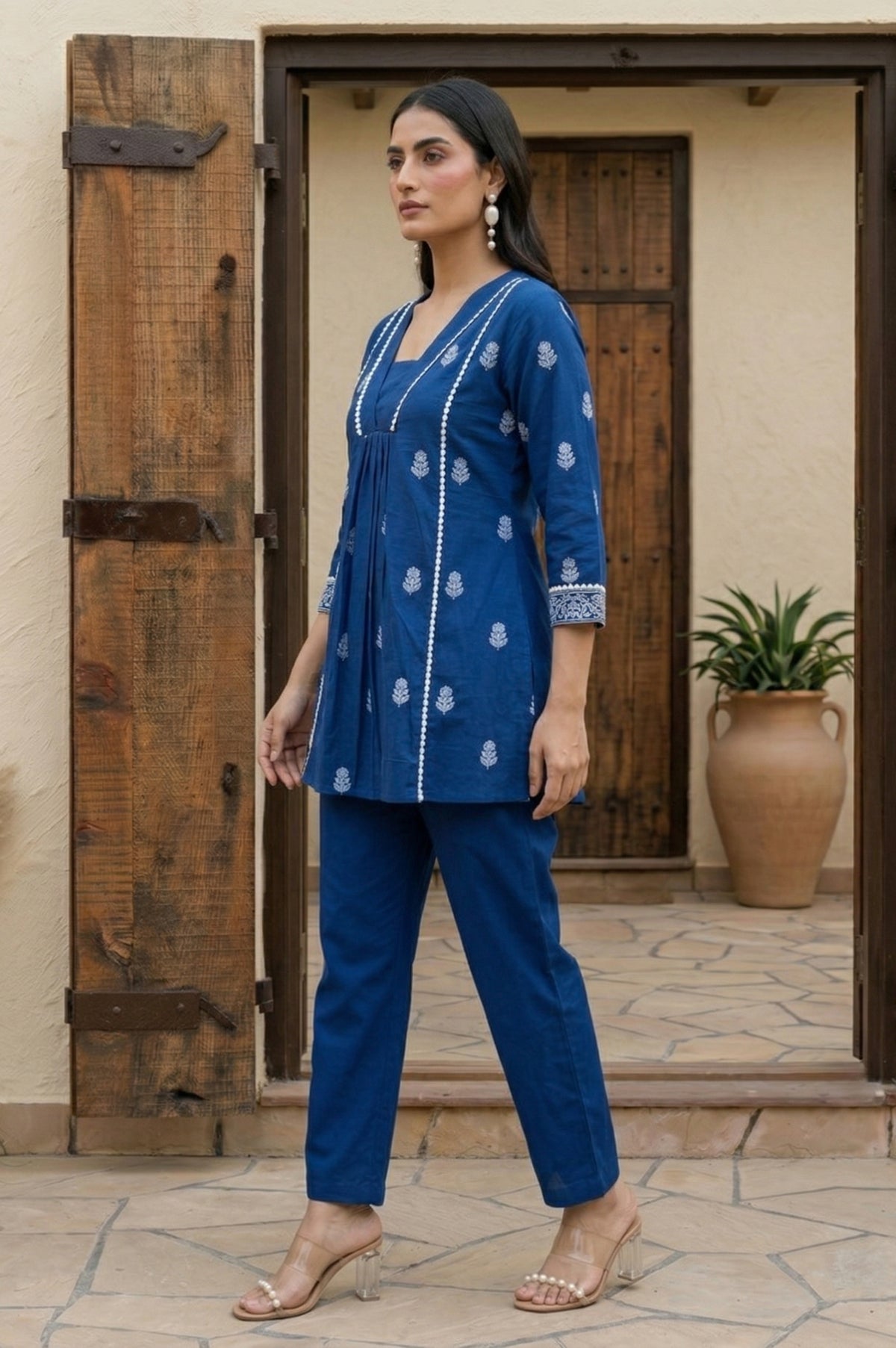 Pure Cotton Embroidered Co-Ord Set