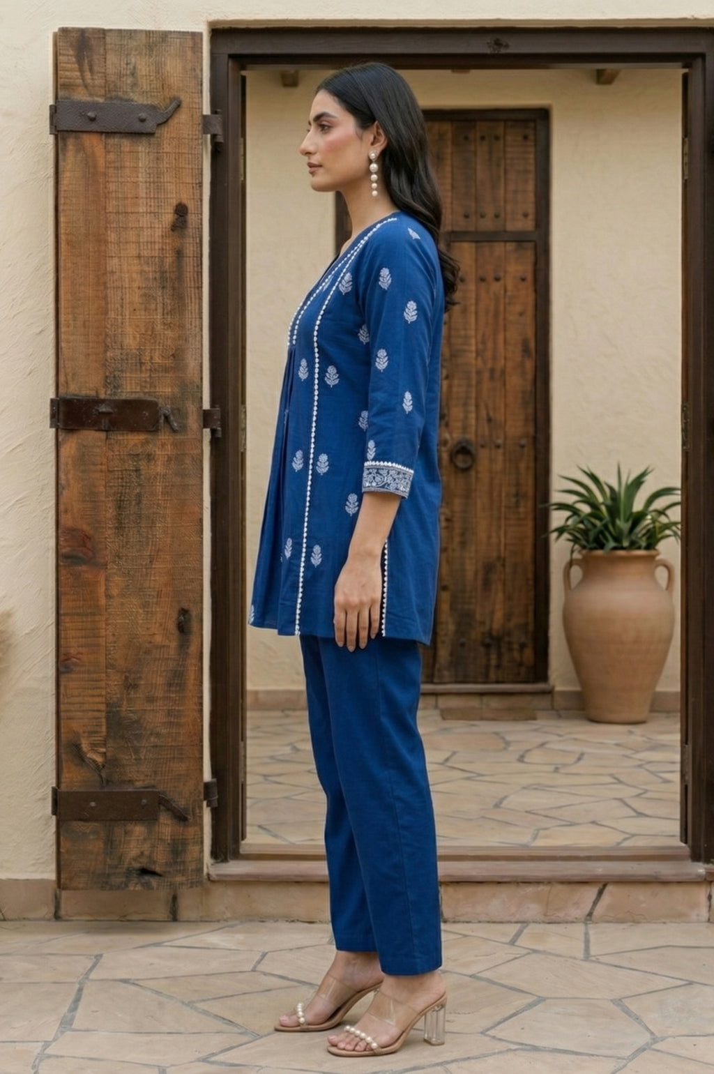 Pure Cotton Embroidered Co-Ord Set