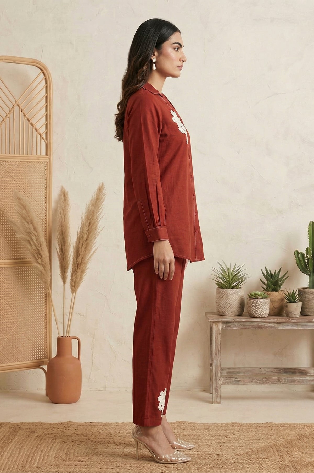 Pure Cotton Embroidered Co-Ord Set