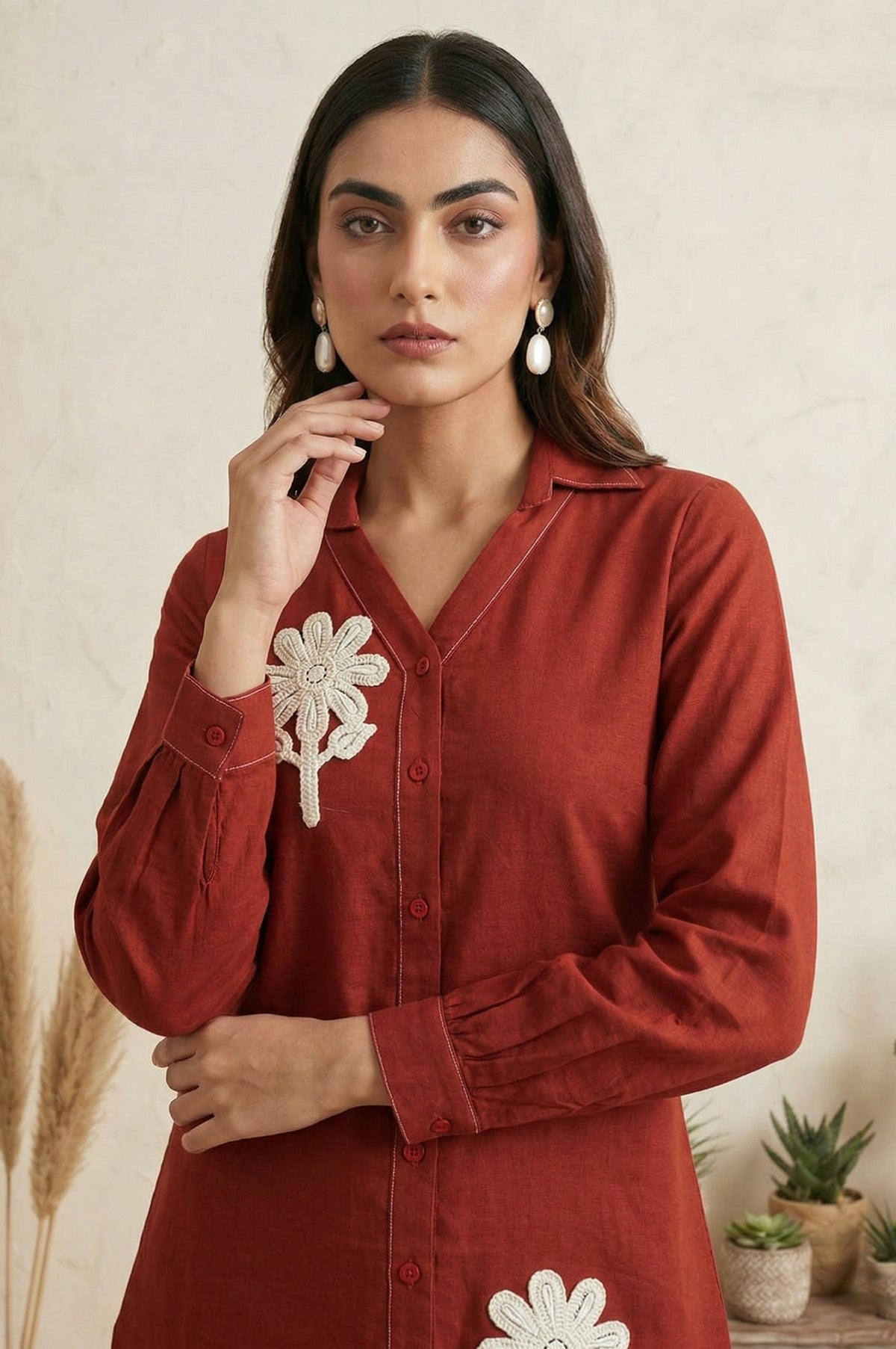 Pure Cotton Embroidered Co-Ord Set