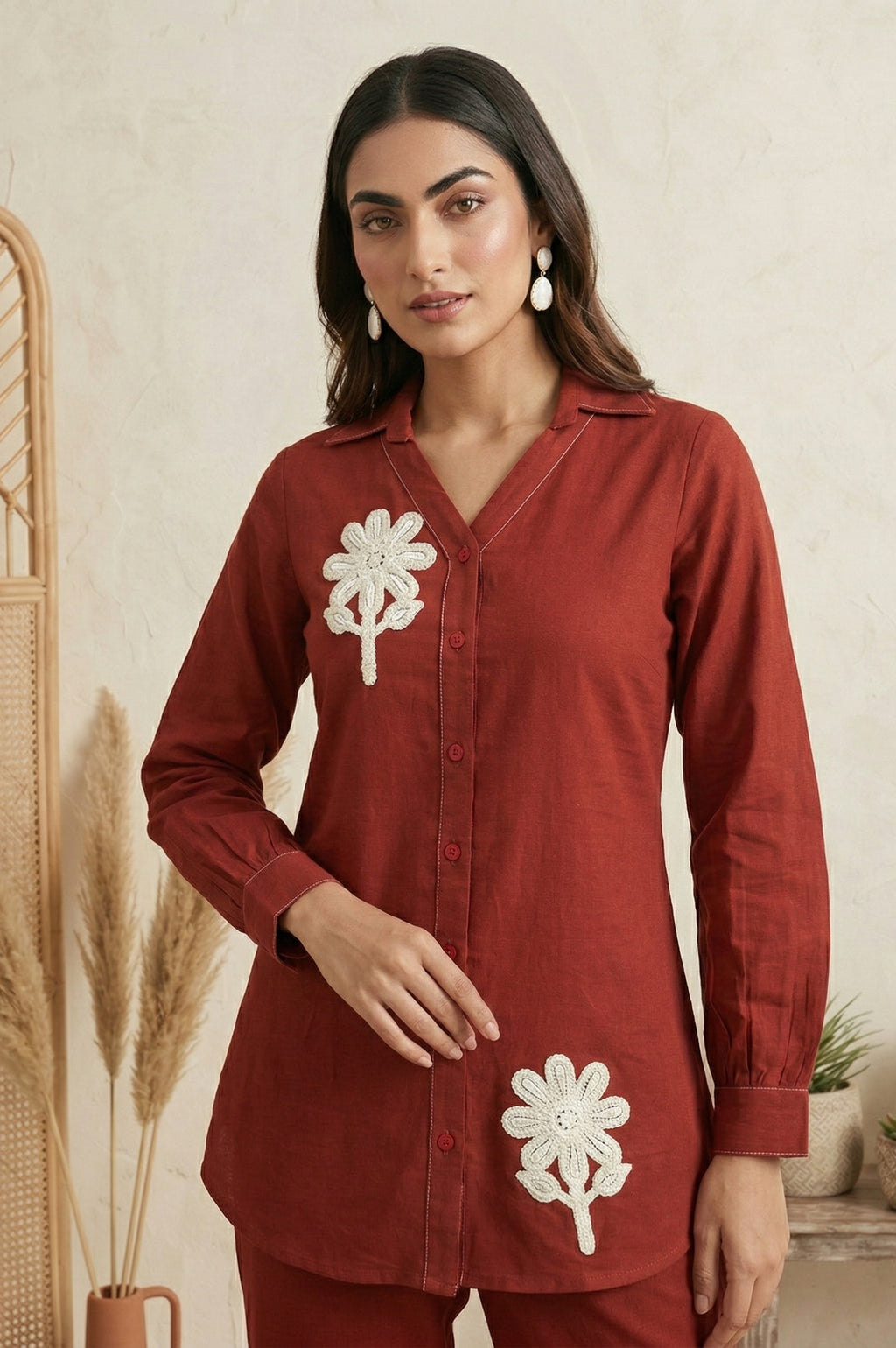 Pure Cotton Embroidered Co-Ord Set