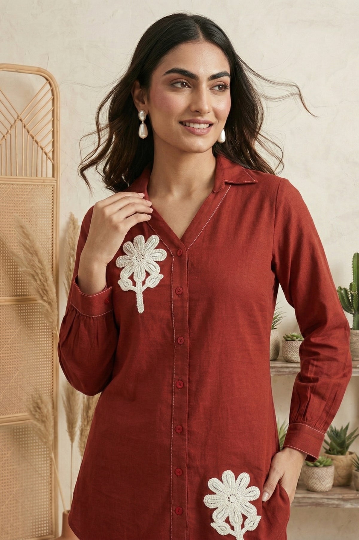 Pure Cotton Embroidered Co-Ord Set