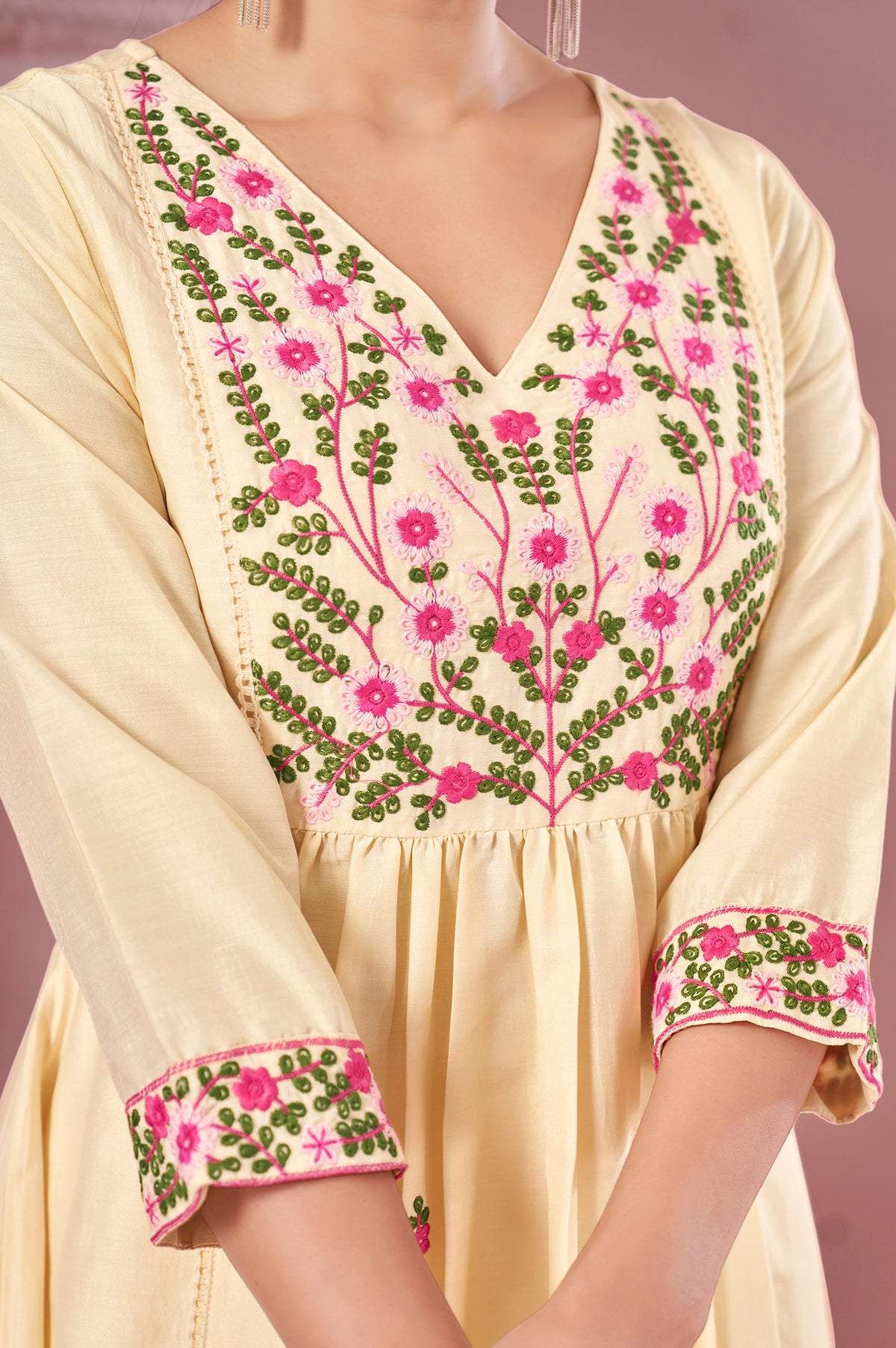 White Pure Cotton Embroidered Kurta Set with Dupatta