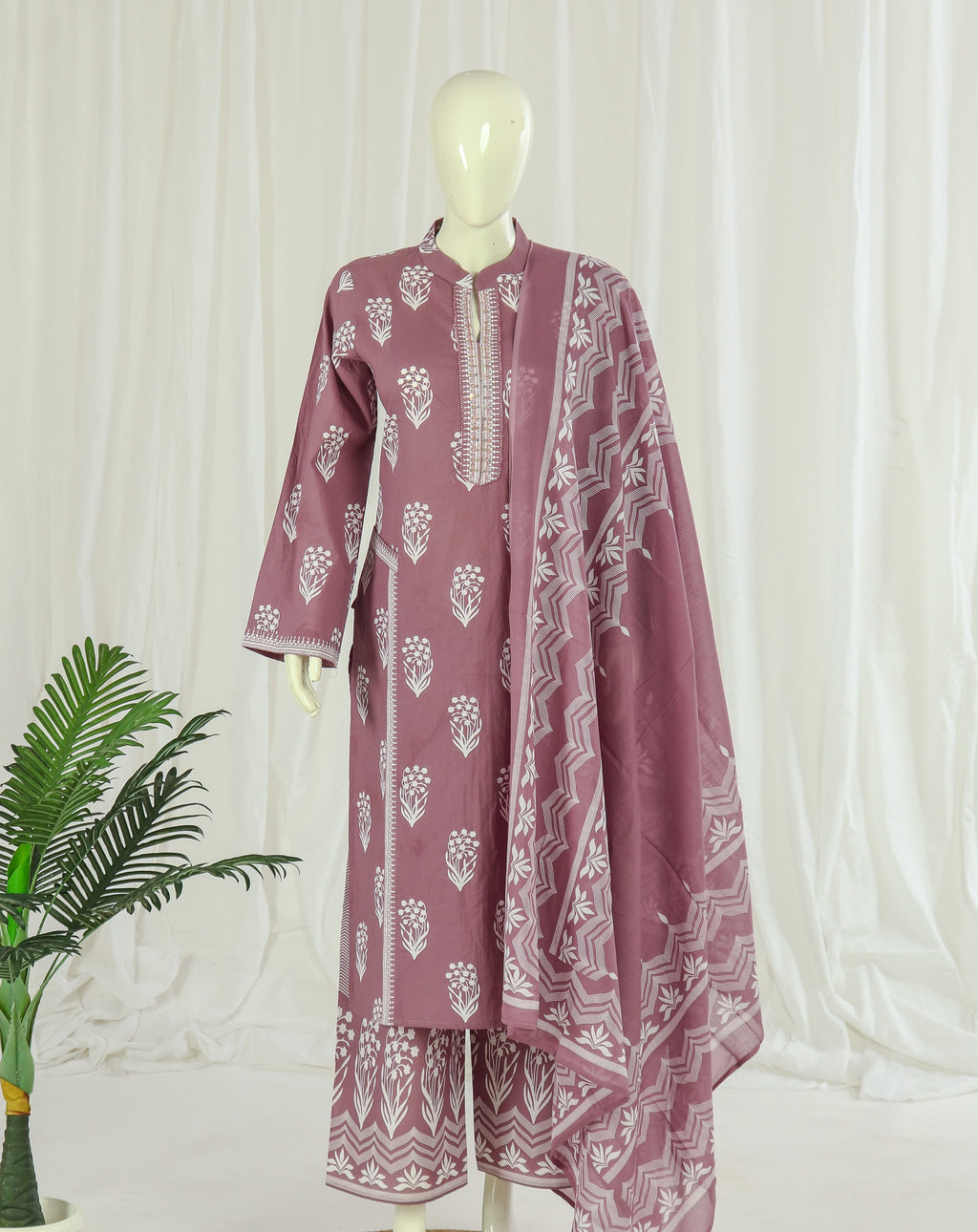 Premium 60-60 Cotton Pocket Style Kurti Palazzo Dupatta