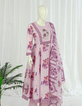 Premium 60-60 Cotton A-line Anarkali Kurti Palazzo Dupatta