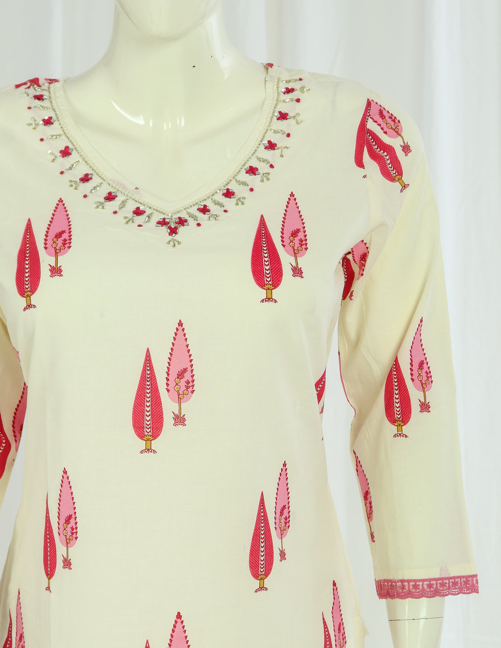 Premium 60-60 Cotton Kurti Palazzo Dupatta With Lining