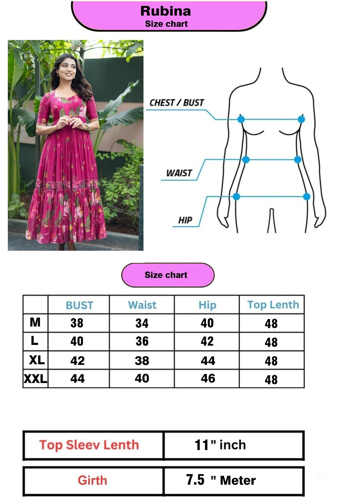 RUBINA LONG WESTERN DRESS